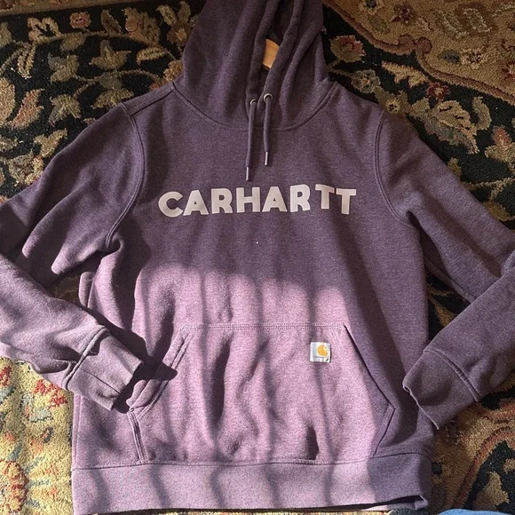 Carhartt Women's Dark Purple Hoodie - Picture 3 of 10